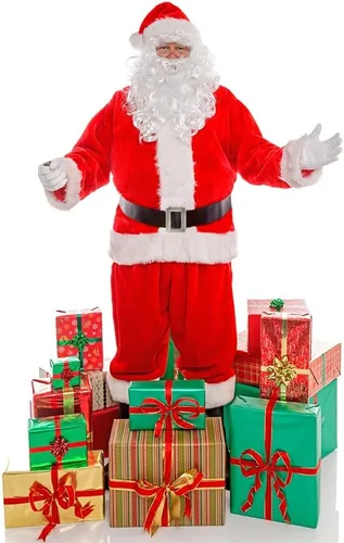 Vista 5 de SINCETHEN Disfraz de Papá Noel para hombre, 10