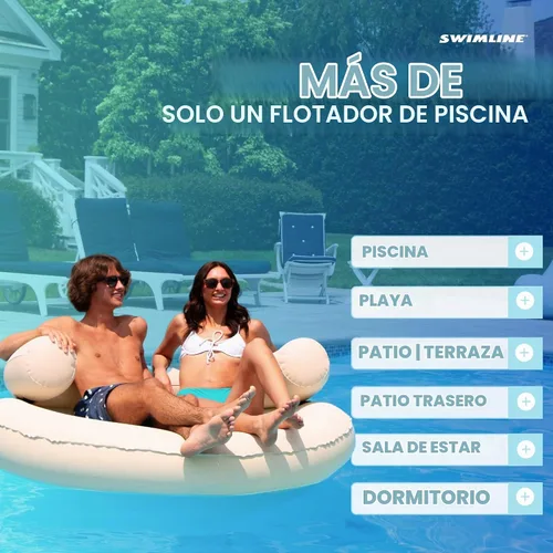 Vista 7 de SWIMLINE Fabric Covered Pool Float Lounger Salón de tela Cloud 360