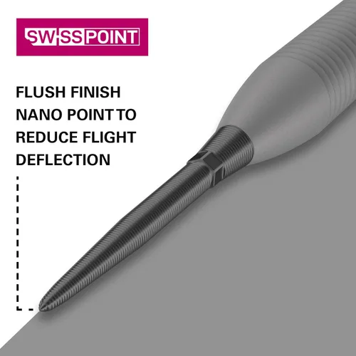 Vista 3 de Target Darts Swiss Point Storm Nano Dart Points (3-Pack Tips) 26/30/35mm SP – Change Dart Point, Professional Dart Accessories