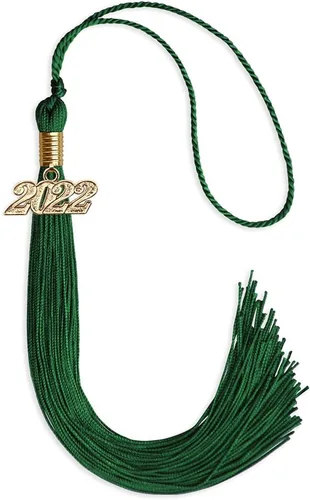 Vista 31 de Endea Graduation - Borla de un solo color con fecha dorada (Oro Antiguo, 2020)