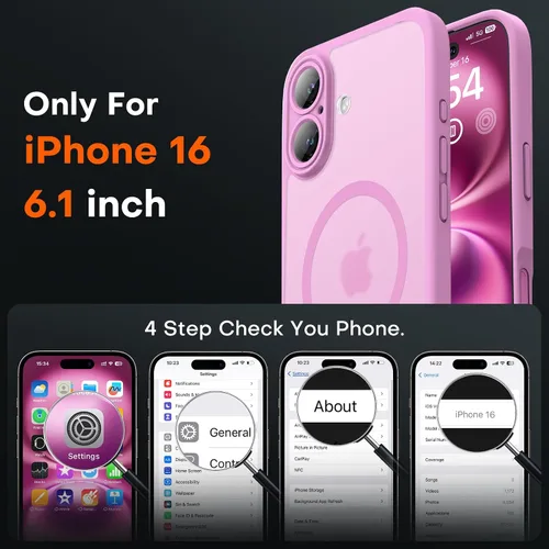 Vista 706 de TOCOL Funda para iPhone 11, compatible con Magsafe, protección completa de cámara, imanes integrados, protección contra caídas, funda translúcida