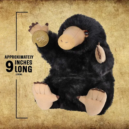Vista 4 de The Noble Collection Wizarding World Fantastic Beasts Niffler - Marioneta de peluche interactiva electrónica