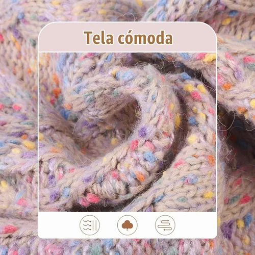 Vista 3 de BEAUTYZOO Suéteres de perro para perros pequeños, ropa de punto con agujero Pompones beige