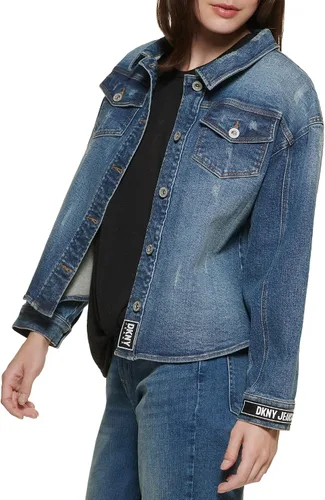 Vista 3 de DKNY womens Denim Trucker Jacket