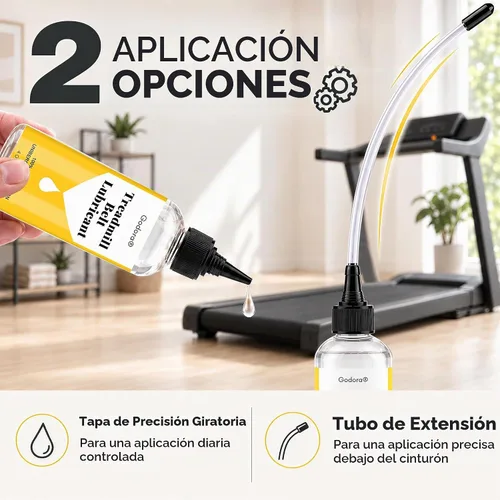 Vista 2 de Lubricante de silicona 100% de alta calidad, 4 onzas para lubricación de cinta de correr, aceite lubricante fácil de aplicar, adecuado para casi