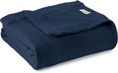 Vista 12 de Manta 100% algodón orgánico – Manta de algodón orgánico certificado GOTS & Fairtrade para cama con tejido de punto individual suave, pesado