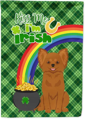 Vista 122 de Caroline's Treasures WDK4731GF - Bandera decorativa para jardín del día de San Patricio, color negro y tostado, Airedale Terrier, para jardín