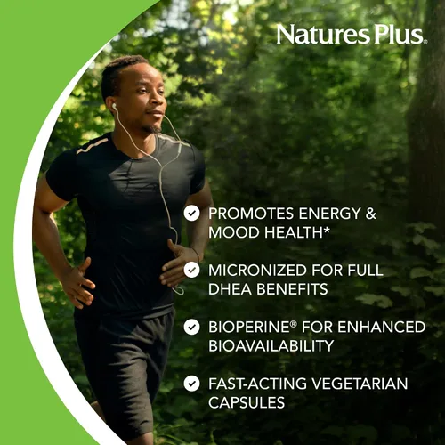 Vista 5 de NaturesPlus DHEA-10 - Apoya la energía, la salud inmunológica y el envejecimiento saludable - 90 cápsulas - Vegano, sin gluten - 90 porciones