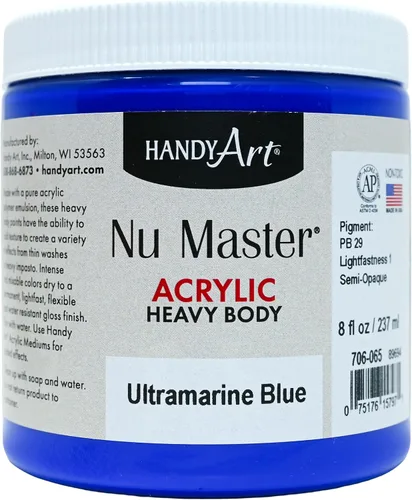 Vista 8 de Handy Art Nu Master - Pintura acrílica de cuerpo pesado, 8 onzas, carmesí Alizarin