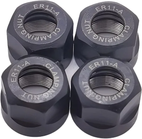 Vista 2 de 4pcs ER11-A Collet Sujeción Tuercas Agujeros para CNC Fresado Chuck Holder Torno