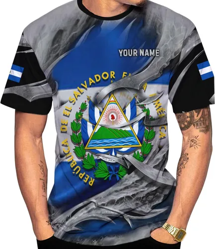 Vista 22 de Ligthuy - Camisa de El Salvador con nombre personalizado 3D, camiseta con la bandera de El Salvador para hombres y mujeres, camisetas unisex S-5XL