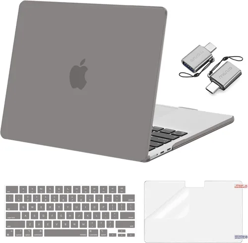 Vista 21 de Mosiso Funda para MacBook Air de 13 y 13.6 pulgadas, 2024, 2023 y 2022, M3 A3113, M2 A2681, Touch ID, carcasa rígida, cubierta de teclado, protector