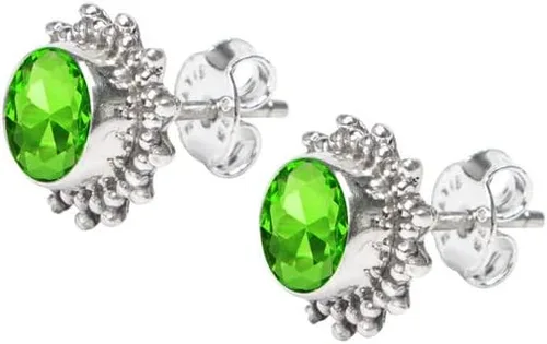 Vista 4 de Aretes tipo dormilona hechos a mano de plata de ley 925 para mujeres y niñas, regalos de Navidad