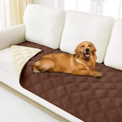 Vista 49 de Smiry Funda impermeable para cama de perro, manta reversible para mascotas para sofá Manta suave lavable para perro, funda a prueba de fugas