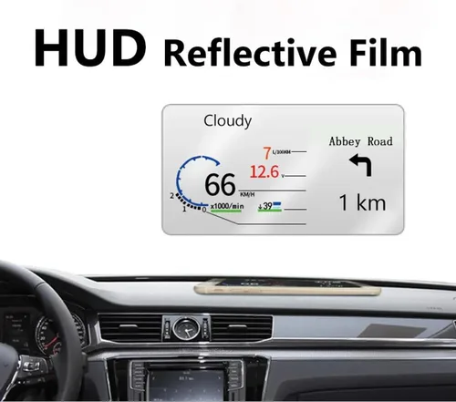 Vista 2 de Paquete de 2 pantallas reflectantes para parabrisas HUD de automóvil, pantalla protectora (5.9 x 5.1 pulgadas) (2)