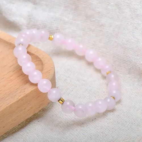 Vista 10 de Paialco Pulsera elástica de cuentas naturales o creadas de 0.236 in, pequeña para niñas y mujeres, 6.5 pulgadas
