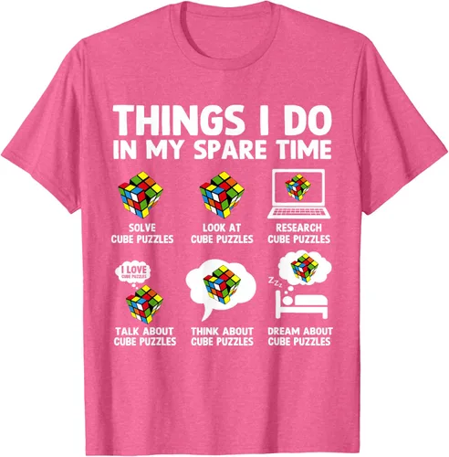 Vista 34 de Things I Do in My Spare Time Cube Puzzle Speed Cubing Camiseta