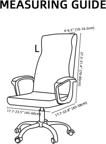 Vista 6 de Funda elástica para silla de oficina con cremallera, funda impresa para silla de computadora para silla con reposabrazos, universal, extraíble