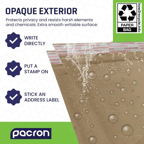Vista 6 de Sobres acolchados de panal biodegradables y compostables (6 x 10 pulgadas – 250 unidades) sobres de envío de papel con revestimiento hexagonal