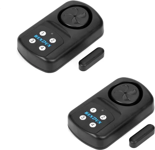 Vista 10 de HENDUN Alarma de puerta al aire libre con teclado remoto, impermeable IP67, alarma de puerta de piscina enterrada, sensor de alarma de puerta, 140