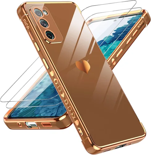 Vista 156 de LeYi Funda para Motorola-G 2025: Love Heart Plating Luxury, Negro