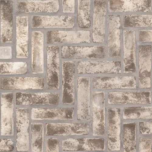 Vista 6 de Ackland Azulejo de espiga Terabrik Vintage Gris Claro Taupe 25.5" x 12.5" Doverton Gris