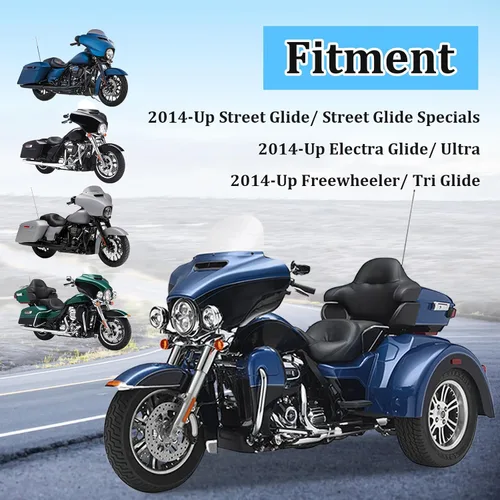 Vista 4 de Pernos de espiga de parabrisas de motocicleta Tornillos para 2014-UP Harley Street Glide Electra Glide Freewheeler negro