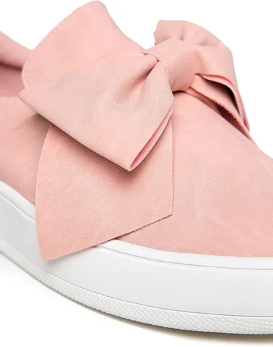Vista 4 de J. Adams - Tenis de plataforma sin cordones con diseño de moño, cómodos y de punta cerrada - Wally
