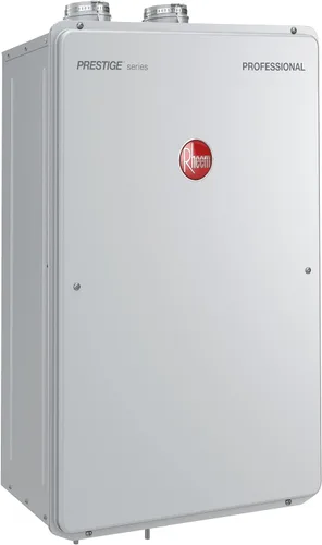 Vista 12 de Rheem Prestige - Calentador de agua sin tanque de gas natural interior de alta eficiencia 9.5GPM