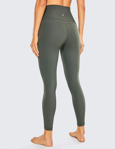 Vista 2 de CRZ YOGA Leggings deportivos para mujer de la colección Naked Feeling, para entrenamiento, entrepierna de 25pulgadas y largo de 78, de cintura alta