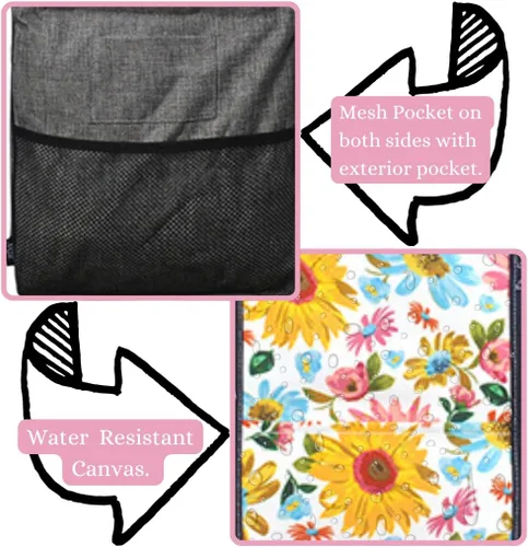 Vista 136 de NGIL Bolsa de comestibles reutilizable extra grande plegable de gran tamaño para comestibles, almacenamiento, picnic, playa, Estampado