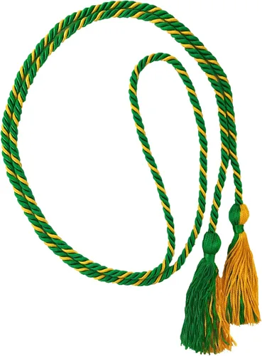 Vista 60 de Cordón de honor de graduación para graduaciones universitarias, escuela secundaria y más duradero y brillante (oro antiguo) - Paquete de 10
