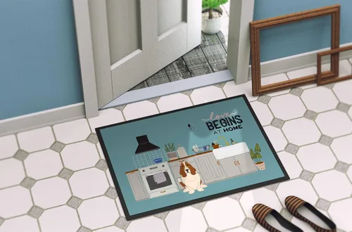 Vista 4 de Caroline's Treasures CK7725MAT Basset Hound - Tapete para puerta delantera, 18 x 27 pulgadas, tapete para interior y exterior, antideslizante