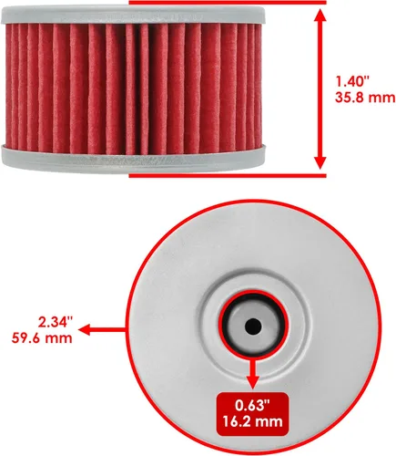 Vista 2 de Caltric Paquete de 3 filtros de aceite compatibles con Suzuki Ls650 Ls 650 Ls-650 Boulevard S40 2005-2012