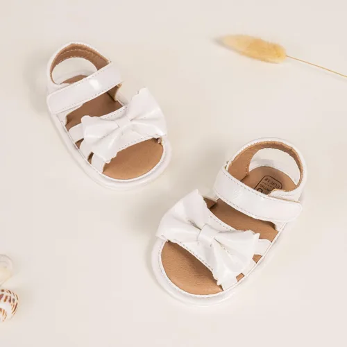 Vista 54 de Meckior Sandalias de verano con punta abierta y suave de piel sintética para bebés y niñas pequeñas