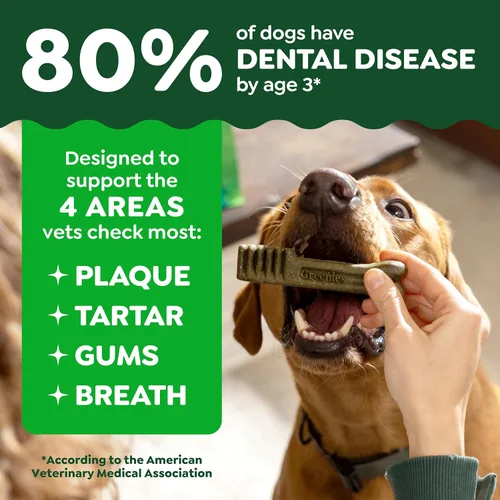 Vista 4 de Greenies Golosinas dentales naturales recomendadas por veterinarios para cachorros, tamaño pequeño, golosinas dentales para perros, paquete de 6