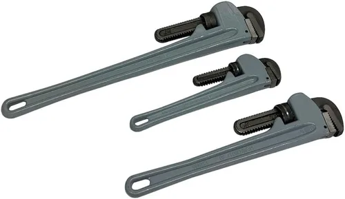 Vista 4 de PROLINEMAX Juego de llaves de tubería de aluminio de 3 piezas de 14 "18" 24" Juego de llaves de fontanería ajustables