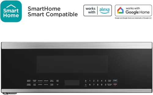 Vista 10 de Midea MMO12S3ASTZ Microondas de sobremesa, 1.2 pies cúbicos Microondas delgados con cocción por sensor, Microondas de acero inoxidable, 1000W