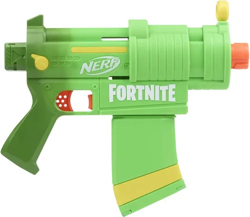 Vista 8 de Lanzador Nerf Fortnite SMG-Zesty, 10 dardos Nerf Elite, clip de 10 dardos, culata y cañón removibles, regalos de Fortnite para niños y niñas