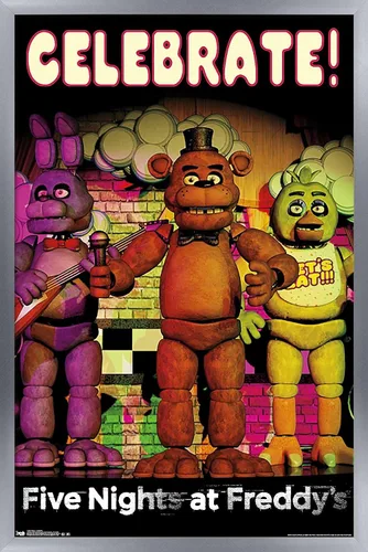 Vista 13 de Trends International Póster de pared de Five Nights at Freddy's - Celebrar la pared, 14.725 x 22.375 pulgadas, versión enmarcada de madera