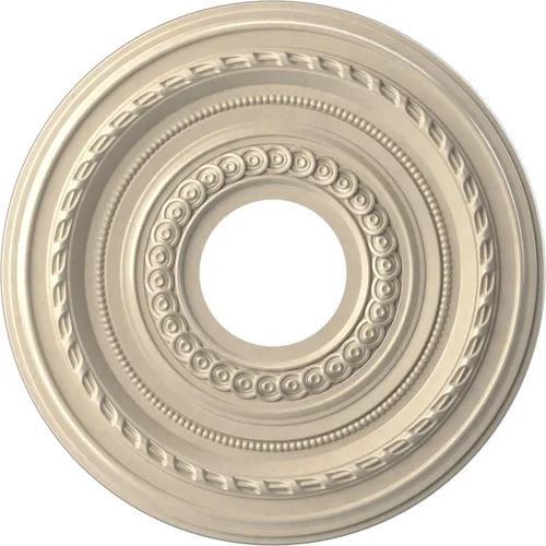 Vista 44 de Ekena Millwork CMP10CO Cole Medallón de techo de PVC termoformado (se adapta a toldos de hasta 4 1/4"), 10 "OD x 3 1/2" ID x 3/4" P