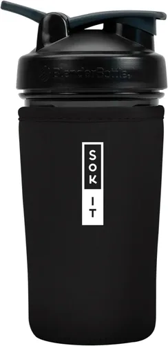 Vista 33 de Sok It BotlSok Botella Mezcladora de Proteínas con Funda Aislante de Neopreno (Floral Abstracto, Se Ajusta a Mezcladoras de 24oz)