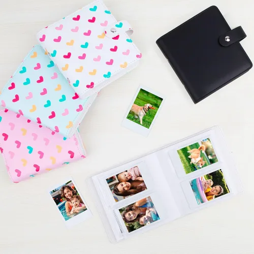 Vista 6 de Ruibytree Mini álbum de fotos para películas de 2 x 3 pulgadas, álbumes de fotos pequeños para cámaras instantáneas Fujifilm Instax Mini 12, 11, 9