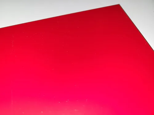 Vista 3 de Hoja de poliuretano, 1/8" x 6" x 6" 95 A durómetro, rojo, hoja de poliuretano fundido