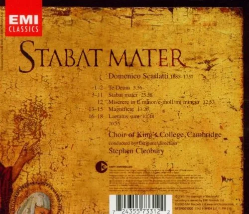 Vista 2 de Scarlatti Stabat MaterTe DeumMagnificat Choir of Kings College, Cambridge