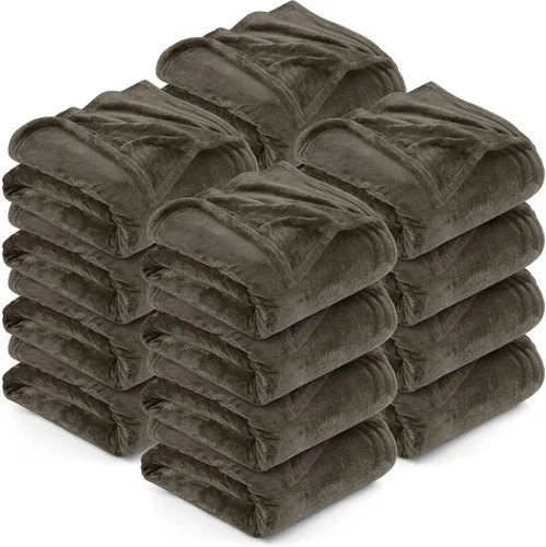 Vista 134 de Utopia Bedding - Manta de vellón de lujo, mullida, antiestática; manta de suave microfibra de 8.8 oz/yd² (300 g/m²) para sofá y cama; tamaño Gris