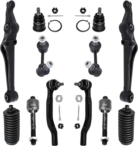 Vista 96 de Detroit Axle - Kit de extremo delantero para Hyundai Sonata XG350 XG300 Kia Optima, 2 brazos de control superiores con juntas de bola, 2 brazos