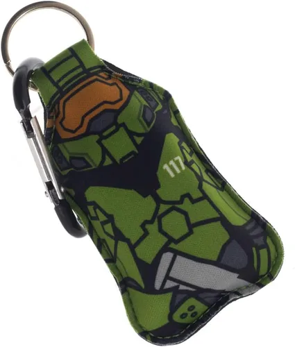 Vista 2 de Bioworld Halo Master Chief UNSC Llavero con soporte para botellas desinfectante de manos
