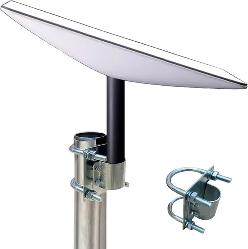 Vista 9 de Soporte de abrazadera de doble perno en U para antena Starlink, adaptador de poste para montaje en riel de escalera Rv, universal