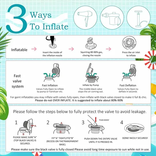 Vista 7 de Float Joy Tanning Pool Floats Adult Inflatable Tanning Bed for Backyard Lake Floats Tanning Pool Lounger Sunbathing Pool